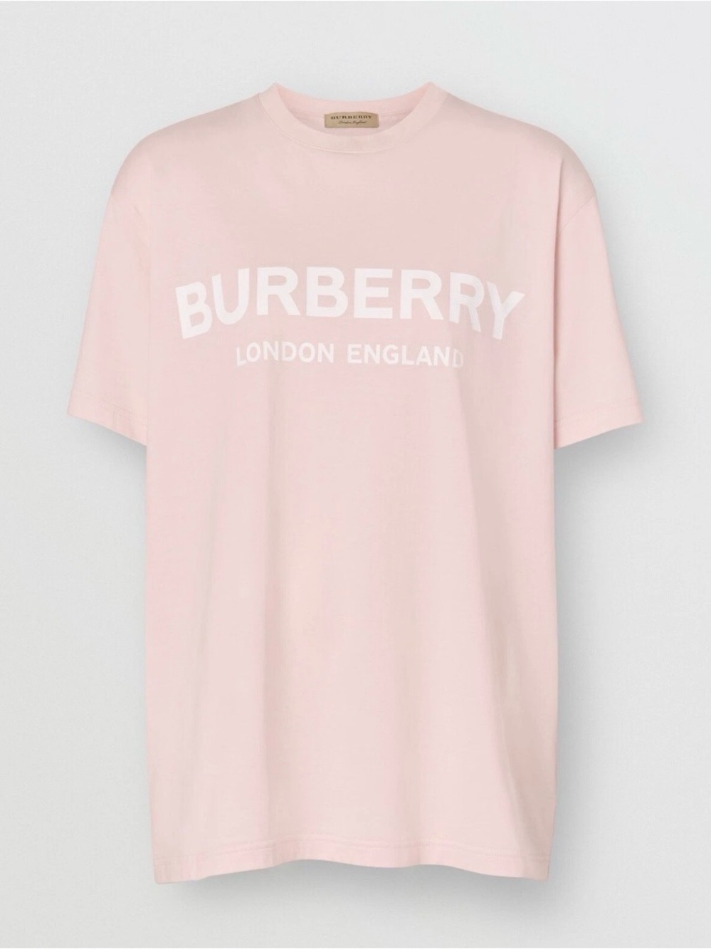 Burberry Pale Pink Logo Crewneck T-Shirt